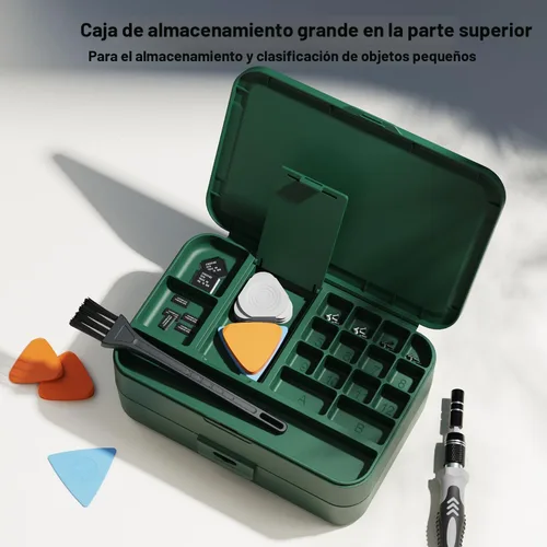 Miniatura 2 de Juego Mini de destornilladores de precisión con identificación codificada por color, 132 en 1, juego de herramientas de reparación micromagnéticas