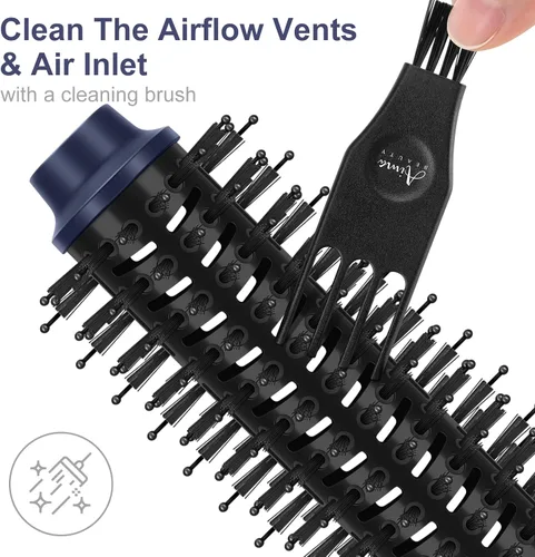 Miniatura 9 de Cepillo secador de cabello, Aima Beauty 4 en 1 con función de alisador y rizador de aire caliente, herramienta de peinado para mujeres, azul Azul