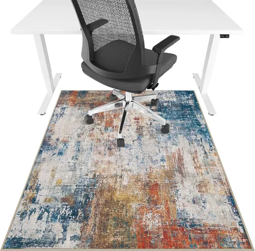 Miniatura 22 de Tapete para silla de oficina para suelo de madera dura y azulejos, 36 x 48 pulgadas, tapete resistente para silla de escritorio para suelos duros