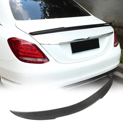 Alerón de maletero de fibra de carbono para Mercedes Benz 2015-2021 Clase C W205 C180 C200 C250 C300 C400 C43 C63 AMG Sedán tapa trasera Highkick