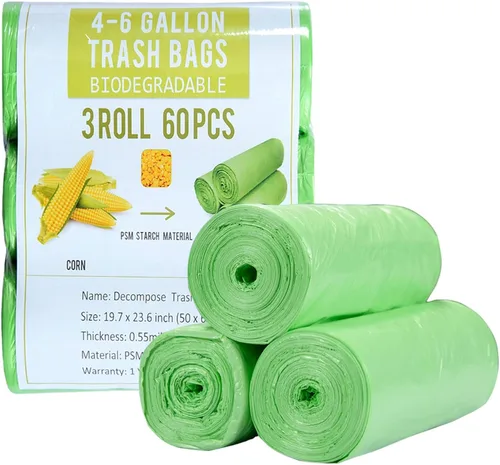 Miniatura 13 de Jaoul Bolsas de basura de 1.2 galones, bolsas de basura pequeñas, fuertes y sin perfume para cocina, baño, oficina, baño, automóvil, color negro, 80
