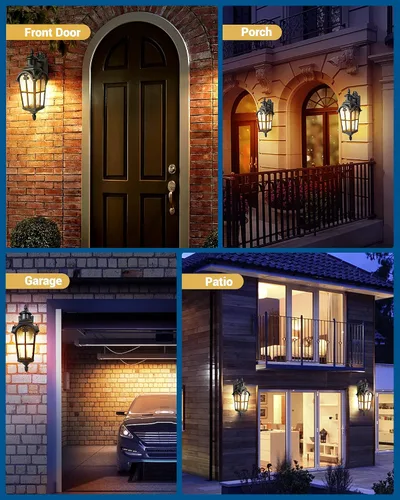 Miniatura 8 de DEWENWILS Paquete de 3 luces de pared para exteriores con sensor de movimiento