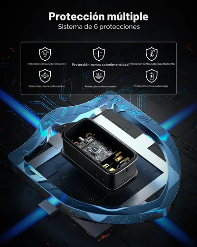 Miniatura 9 de NTONPOWER GAN Ultra Estación de Carga Rápida USB de 65W, Regleta de Energía de Viaje 7 en 1 con 3 Enchufes 4 USB (2 USB C), Cable de Extensión