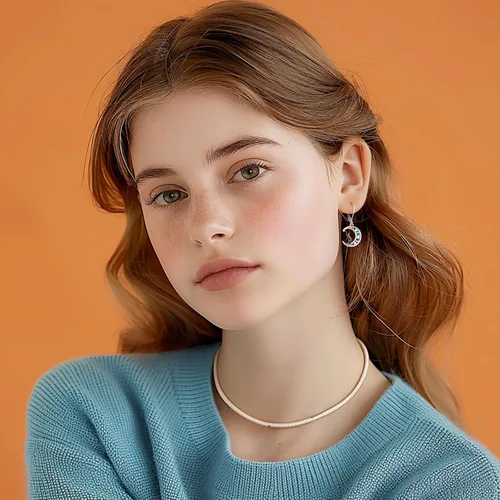 Miniatura 258 de Aretes colgantes de plata de ley con diseño de árbol de la vida, flor, abeja, animales, gato, colibrí, piedra lunar, turquesa, aretes con cierre