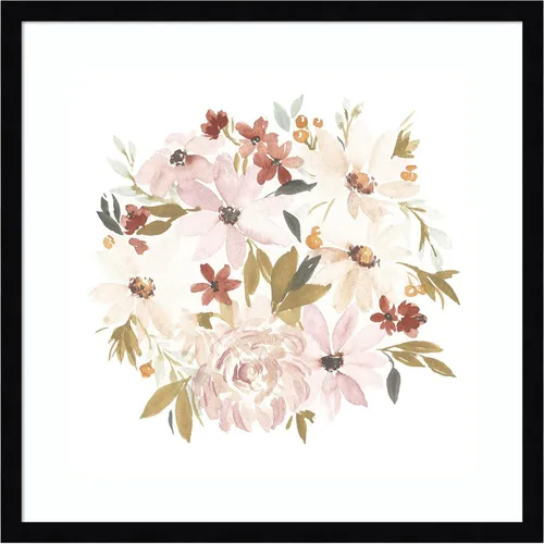 Amanti Art Impresión artística enmarcada para pared (21 x 21) Arreglo rosa I de Amanda Cook, póster enmarcado para decoración de pared, sala de