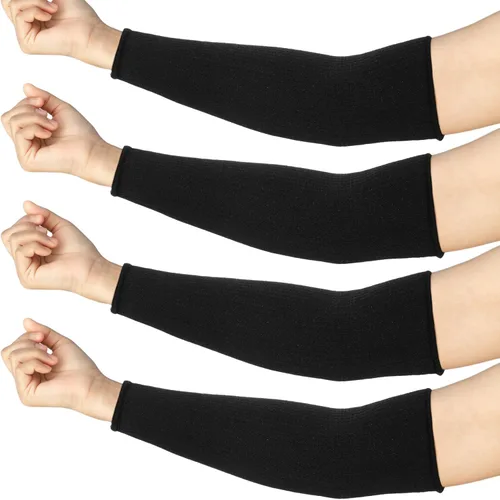 Miniatura 15 de Neer 4 pares de mangas protectoras para brazos para piel delgada, anticortes, resistentes a quemaduras, funda para antebrazo para cocina y azul