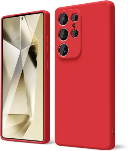 Miniatura 202 de oakxco Funda para teléfono Samsung Galaxy S21 Ultra con agarre de silicona líquida, bonita funda delgada y delgada de goma suave de TPU lisa
