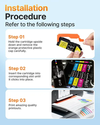 Miniatura 5 de E-Z Ink - Cartuchos de tinta remanufacturados para Epson 410XL, 410 XL, T410XL, negros con chip actualizado para usar con impresoras Expression