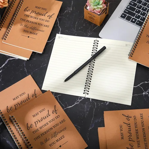 Miniatura 6 de 12 cuadernos en espiral inspiradores A5, regalo de agradecimiento a granel, bloc de notas motivacionales de 6 x 8 pulgadas, 100 páginas/50 hojas
