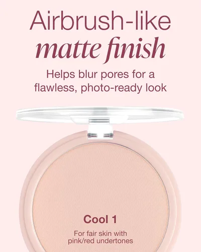 Miniatura 3 de Mineral Fusion Base de maquillaje en polvo prensado, polvo facial con acabado mate para piel clara con subtonos rosa/rojo, maquillaje natural Fresco