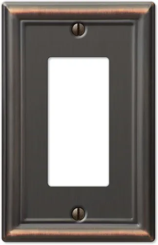 Miniatura 25 de Amerelle 149R4DB - Placa de pared Chelsea, 4 interruptores de palanca, acero, bronce envejecido, paquete de 1