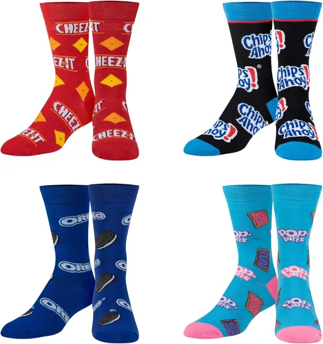Miniatura 2 de Crazy Socks, Snack & Junk Food Themes, Fun Silly Novelty Crew, Large, Fun 8 Pack