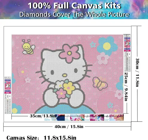 Miniatura 2 de YALKIN Kits de Pintura de Diamantes 5D para Adultos DIY Taladro Redondo Completo (11.8 x 15.7 pulgadas) Imágenes de Bordado Artes Pintar por Números