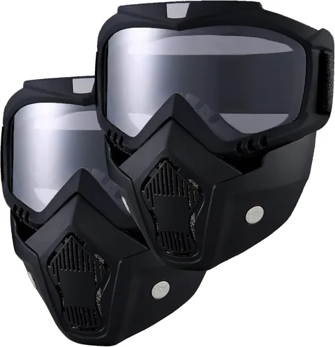 Máscara de Paintball Antiniebla, Máscara Táctica de Cara Completa Desmontable Ajustable, Máscara de Esquí, Gafas de Protección Facial para