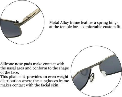 Miniatura 6 de ZHILE 8-base gafas de sol polarizadas con marco de metal curvas para hombre