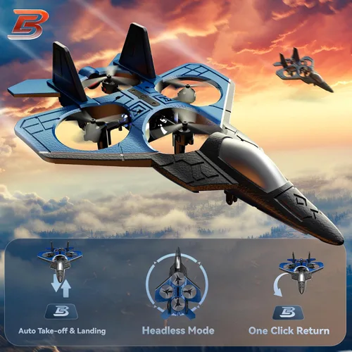 Miniatura 2 de BEZGAR Avión RC丨F-22 Raptor Mini Avión, Avión a Chorro de Control Remoto Dron de Acrobacias, Listo para Volar Caza para Adultos y Niños Juguete