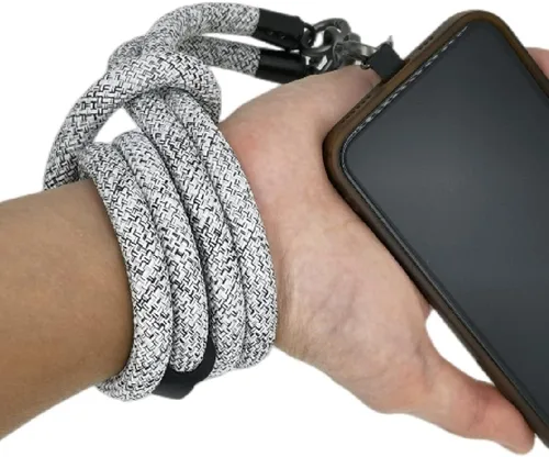 Miniatura 4 de Cordón cruzado para teléfono celular, correa de muñeca alrededor del cuello para la mayoría de teléfonos inteligentes, auriculares, llavero