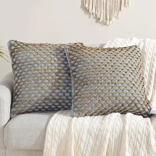 Miniatura 47 de Boho Living Jada Cojín Decorativo, Incluye Acento, Diseño Tejido Premium, Decoración de Sala de Estar, (1) Funda de Cojín de 20" x 20" con Relleno