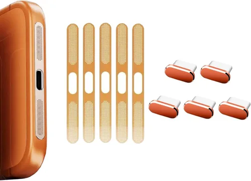 Miniatura 9 de para iPhone 17 Pro Max Auricular Parlante Malla Anti Polvo Adhesiva Cubierta - 5 PIEZAS / Naranja Cósmico Naranja (Cosmic Orange)