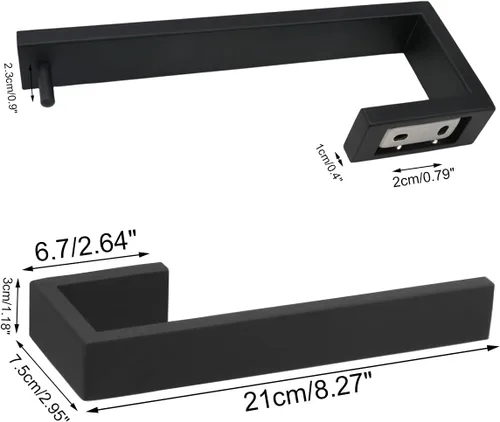 Miniatura 7 de TocTen Portatoallas de Mano/Anillo para Toallas – Colgador de Toallas de Mano para Baño de Acero Inoxidable SUS304 Reforzado, Toallero de Pared
