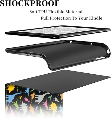 Miniatura 6 de Funda para Kindle Paperwhite de 11.ª generación de 6.8 pulgadas, funda de piel sintética duradera con funda de encendido y apagado automático