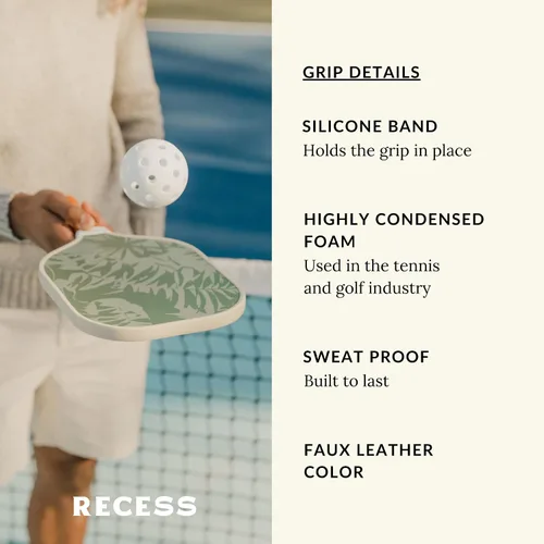 Miniatura 4 de Recess Premium Pickleball Paddle - Superficie de fibra de vidrio fuerte y duradera, ligera, núcleo de panal y asas de agarre cómodas, torneo o juego