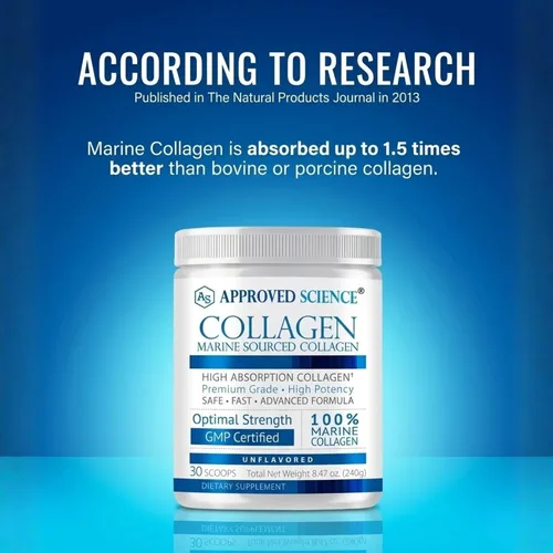 Miniatura 5 de Approved Science Colágeno en polvo – Péptidos de colágeno hidrolizados sin sabor para mujeres y hombres – de origen marino – cabello, piel, uñas