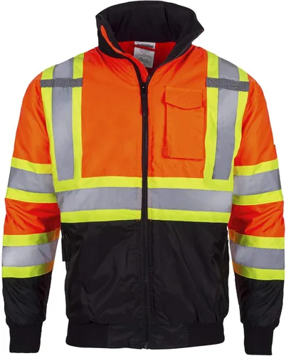 Miniatura 2 de JORESTECH Chaqueta de seguridad reflectante ANSI/ISEA 107-2015 y CSA Z96 compatible con la chaqueta de trabajo Naranja