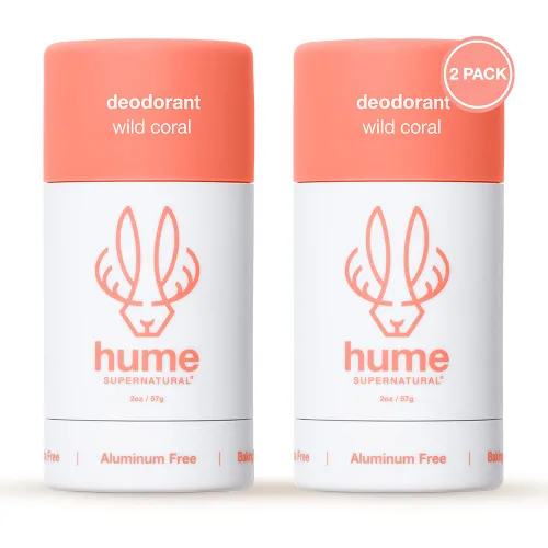 Hume Supernatural Desodorante sin aluminio para mujeres y hombres, seguro para pieles sensibles, probiótico, a base de plantas, sin bicarbonato de