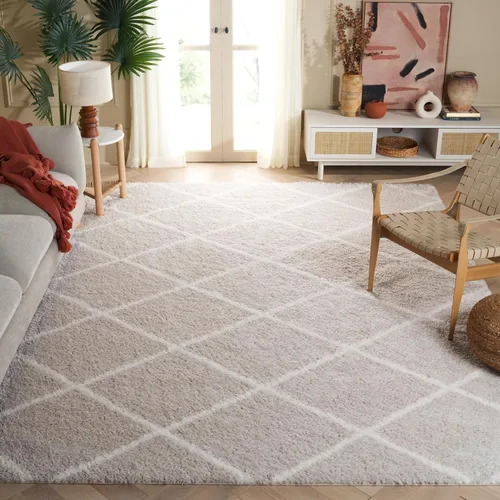 Miniatura 26 de SAFAVIEH Tahoe Shag Collection - Alfombra para pasillo, 2 x 9 pies, diseño de enrejado, no desprende pelusa y de fácil cuidado, 1.2 pulgadas