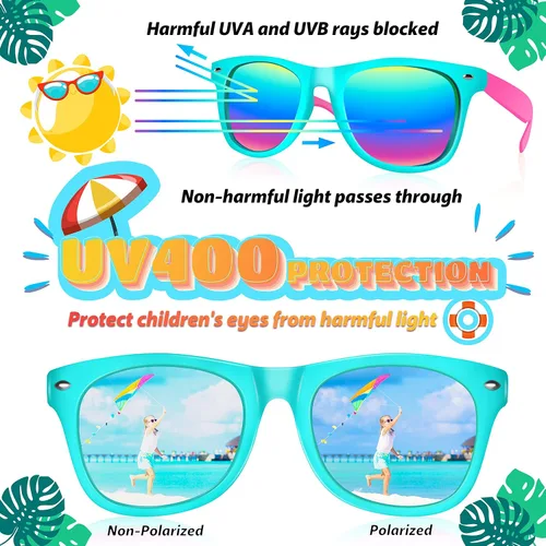Miniatura 3 de GIFTINBOX Gafas de sol para niños a granel, paquete de 12 lentes de sol para niños con protección UV para niños y niñas, suministros de fiesta