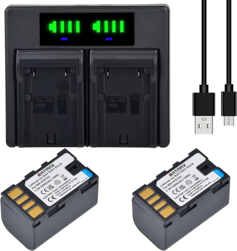 Miniatura 4 de Batmax 2 baterías BN-VF815 de 2500 mAh + cargador USB LED rápido con puerto tipo C para JVC BN-VF815 BN-VF815U y JVC Everio GZ-MG130 148 150 155 175