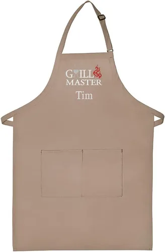 Miniatura 13 de Delantal bordado personalizado para adultos, hecho en los Estados Unidos, para hombres, mujeres, día del padre, cocina, barbacoa, parrilla, regalo