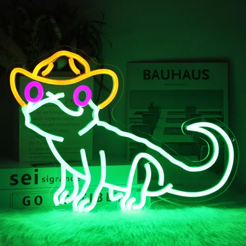 Miniatura 11 de Letrero de neón de perro salchicha con sombrero de Navidad, letrero LED de neón de perro salchicha, luces de neón de perro salchicha