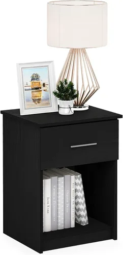 Miniatura 10 de Furinno 219153GYW Lucca - Mesita de noche, paquete de 2, roble francés gris gris roble francés