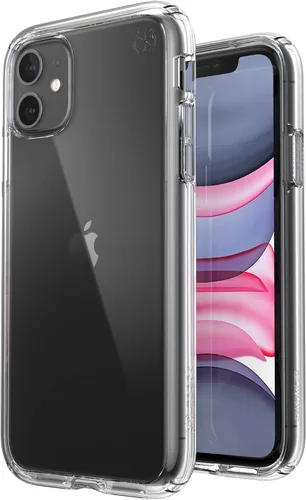 Miniatura 4 de Speck Funda transparente para iPhone 11, protección contra caídas, antiamarilleo, antidecoloración, delgada, transparente, absorbente de golpes