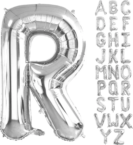 Miniatura 22 de Lovoir Globos grandes de 40 pulgadas con la letra G de color plateado de gran tamaño, globo de helio de aluminio de Mylar para fiesta de cumpleaños