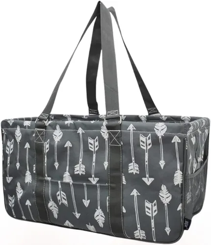 Miniatura 50 de NGIL Bolsa de comestibles reutilizable extra grande plegable de gran tamaño para comestibles, almacenamiento, picnic, playa, Flecha-negro
