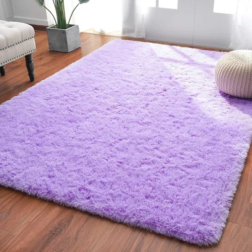 Miniatura 12 de Alfombra de área Softlife para sala de estar, alfombra lanuda mullida y esponjosa de 6 x 9 pies en color azul para dormitorio de niñas y niños, Azul