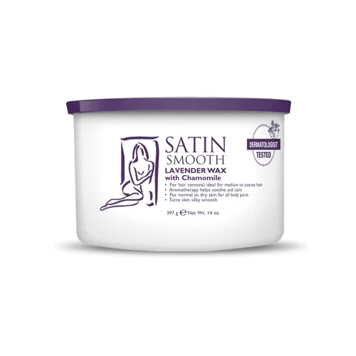 Miniatura 8 de Cera depilatoria en crema de lujo Satin Smooth - Cera suave para cara y cuerpo, depilación profesional para piel sensible, cabello grueso y rizado