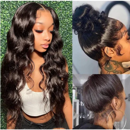 Miniatura 15 de catti 360 Lace Front Wigs Human Hair Body Wave 220 Density HD Lace Front Wigs Pre Plucked Full Lace Human Hair Wig for Women