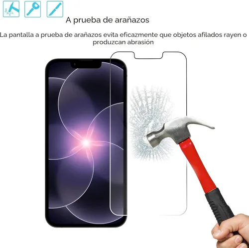 Miniatura 3 de Ailun Protector de pantalla para iPhone 16e / iPhone 14 / iPhone 13 / iPhone 13 Pro [6.1 pulgadas] pantalla de vidrio templado, paquete de 3