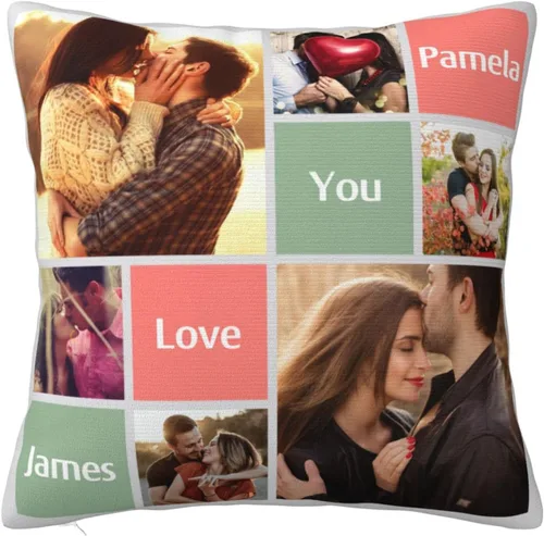 Miniatura 13 de Funda de almohada personalizada con foto de pareja con imagen personalizada con tus seres queridos, regalos personalizados con foto, regalos