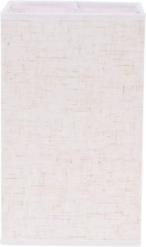 Miniatura 7 de OSALADI Pantalla de lámpara de lino natural, pantalla de tela cuadrada, pantalla de lámpara cuadrada con clip pequeño, cubierta de luz rectangular