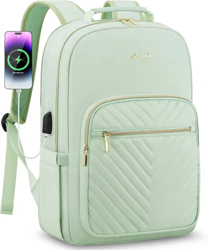Miniatura 30 de LOVEVOOK - Mochila para laptop de 15.6 pulgadas para mujer, linda mochila de viaje con asa superior, mochila profesional para computadora, mochila