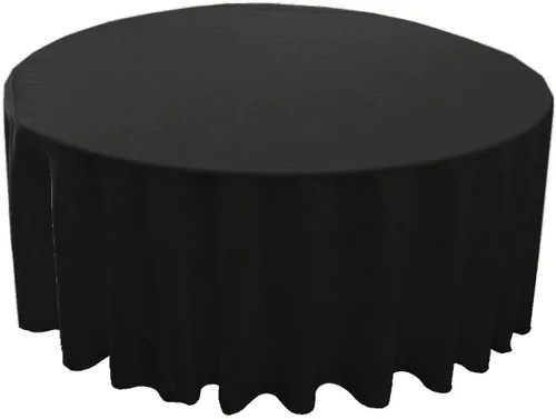 Miniatura 47 de LA Linen - Mantel redondo lavable de popelina de poliéster, resistente a manchas y arrugas, 51", mantel de tela para comedor, cocina, fiesta, Negro
