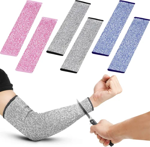 Miniatura 10 de Chuarry 3 pares de protectores de brazo resistentes a cortes para piel fina y moretones Nivel 5 mangas protectoras de brazo para hombres y mujeres