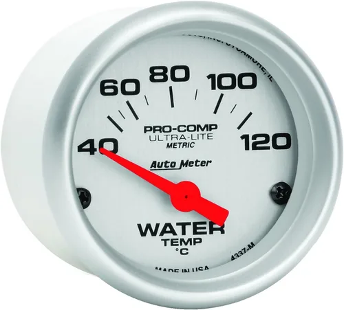 Miniatura 2 de Auto Meter Medidor eléctrico de temperatura del agua 4337-M Ultra-Lite de 2.3125 pulgadas.