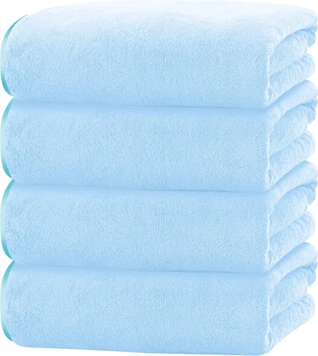 Miniatura 26 de Cosy Family Juego de toallas de microfibra de 8 piezas, 2 toallas de baño, 2 toallas de mano y 4 paños de lavado, toallas ultra suaves y altamente