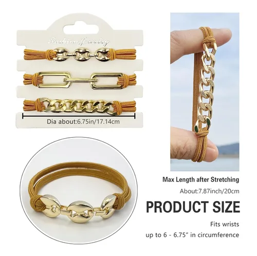Miniatura 3 de Pulseras para el cabello, bonita pulsera elástica de nailon con colas de caballo para mujeres y niñas, soportes decorativos para cola de caballo
